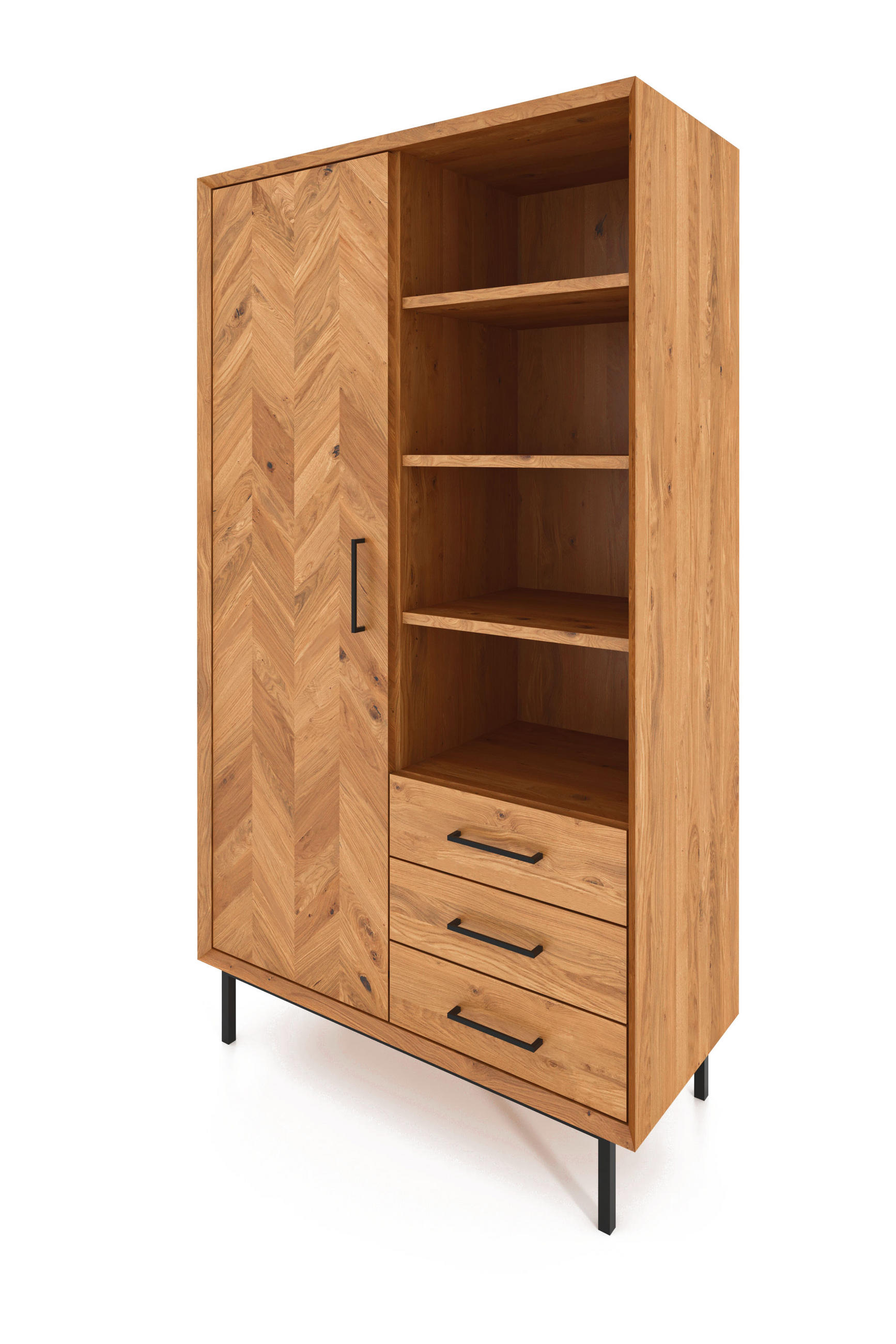 KLEIDERSCHRANK LEON Wildeiche - Wildeiche, Holz (97/176/45cm) - byoak