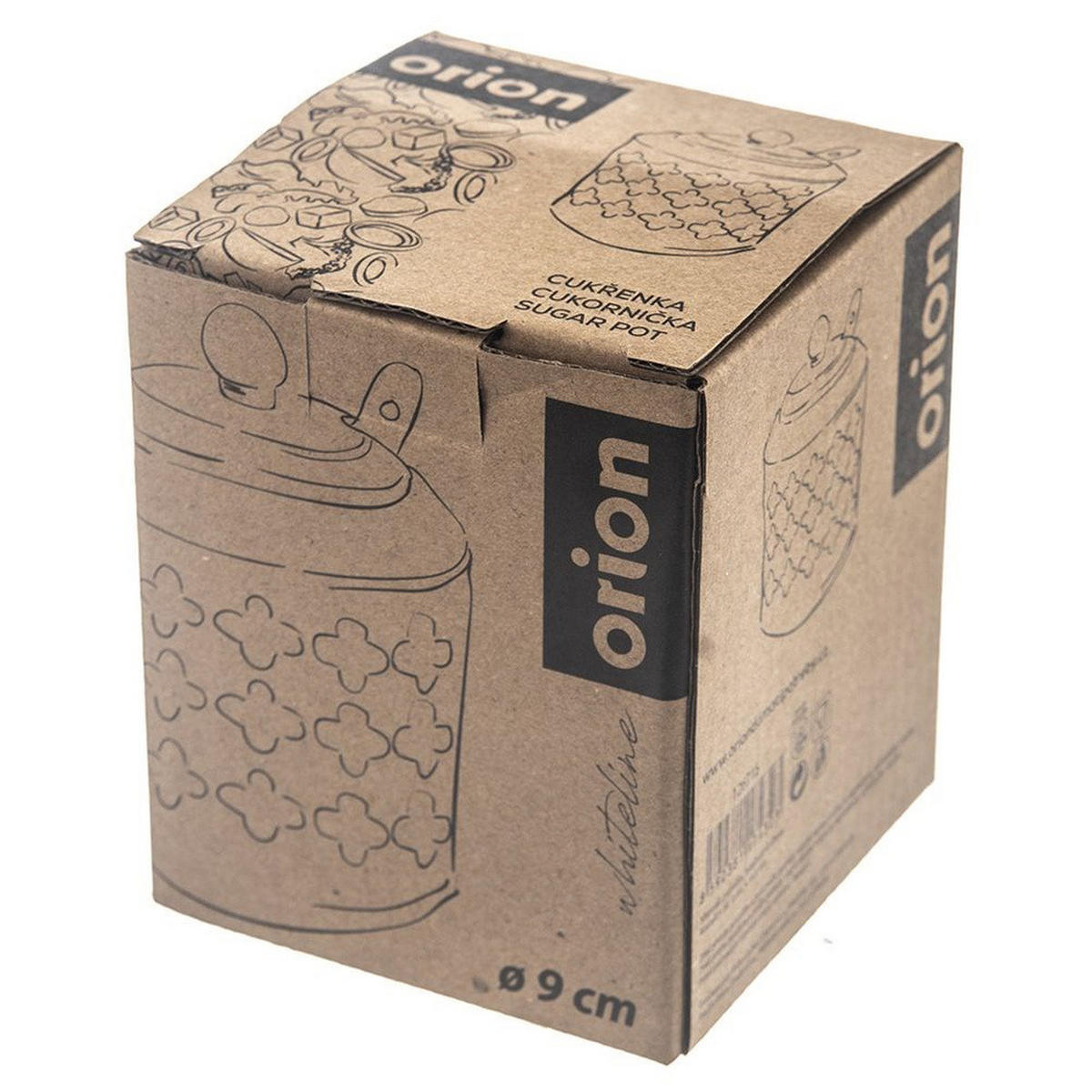 ZUCKERDOSE aus Porzellan, Zuckerdose mit Löffel 47762 - Weiß, Keramik (9/11.5cm) - Orion 