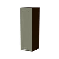 HÄNGESCHRANK Oslo W4/30 Lava / Reed Green Matt 30 / 32,5 / 96cm - Dunkelgrau/Grün, Holz/Holzwerkstoff (30/96/32.5cm) - Feldmann-Wohnen