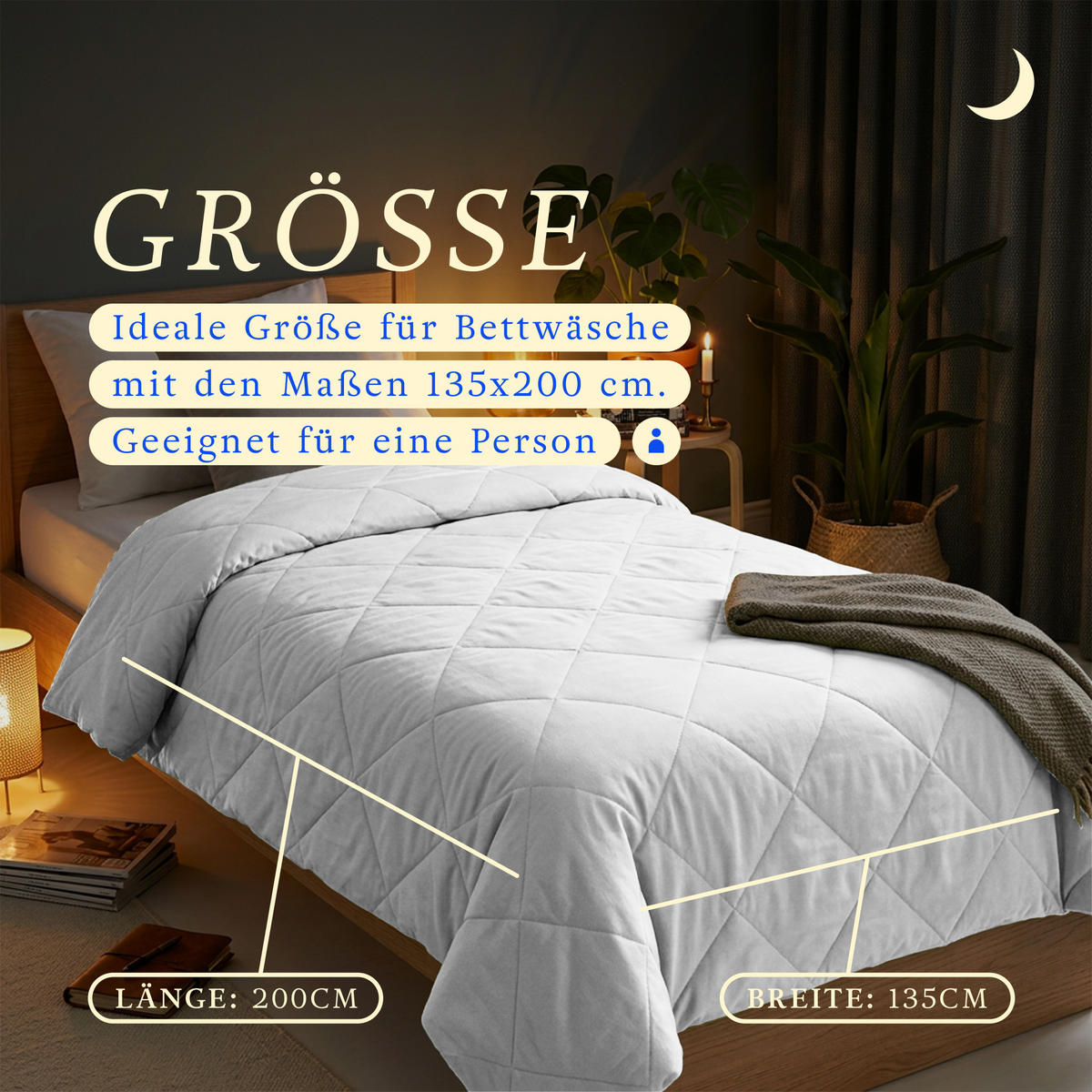 SOMMERBETT Steppbett leicht Weiß 135x200 cm - Weiß, Textil (135/200cm) - Bestlivings
