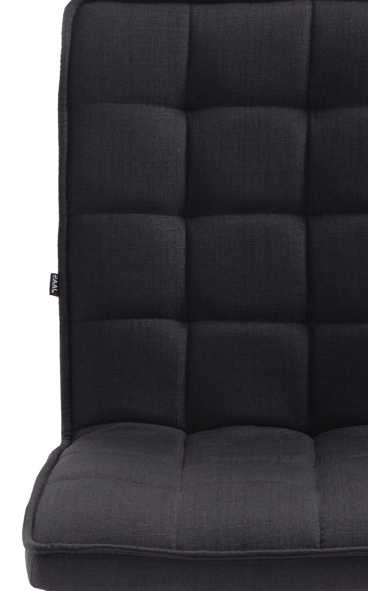 DREHSTUHL Stoff schwarz - Chromfarben/Schwarz, Textil/Metall (43/90/61cm) - CLP