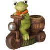 BLUMENTOPF Keramik Frosch 15 cm - Braun, Keramik (16.5/15.5cm)