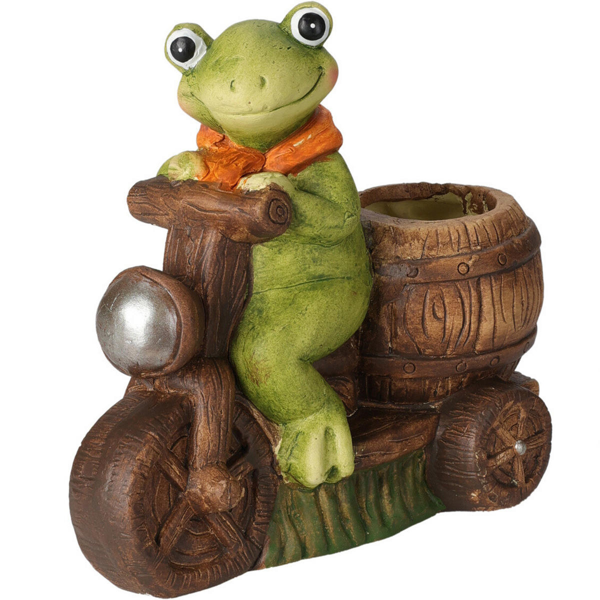 BLUMENTOPF Keramik Frosch 15 cm - Braun, Keramik (16.5/15.5cm)