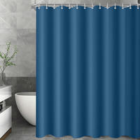 DUSCHVORHANG Dunkelblau 80 x 180 cm - Dunkelblau, Textil (80/180cm)