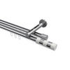 INNENLAUF-GARDINENSTANGEN-SET Siteno Mavell 100 cm, 2-läufig, 20 mm Ø Chrom - Chromfarben/Weiß, Metall (100cm) - INTERDECO