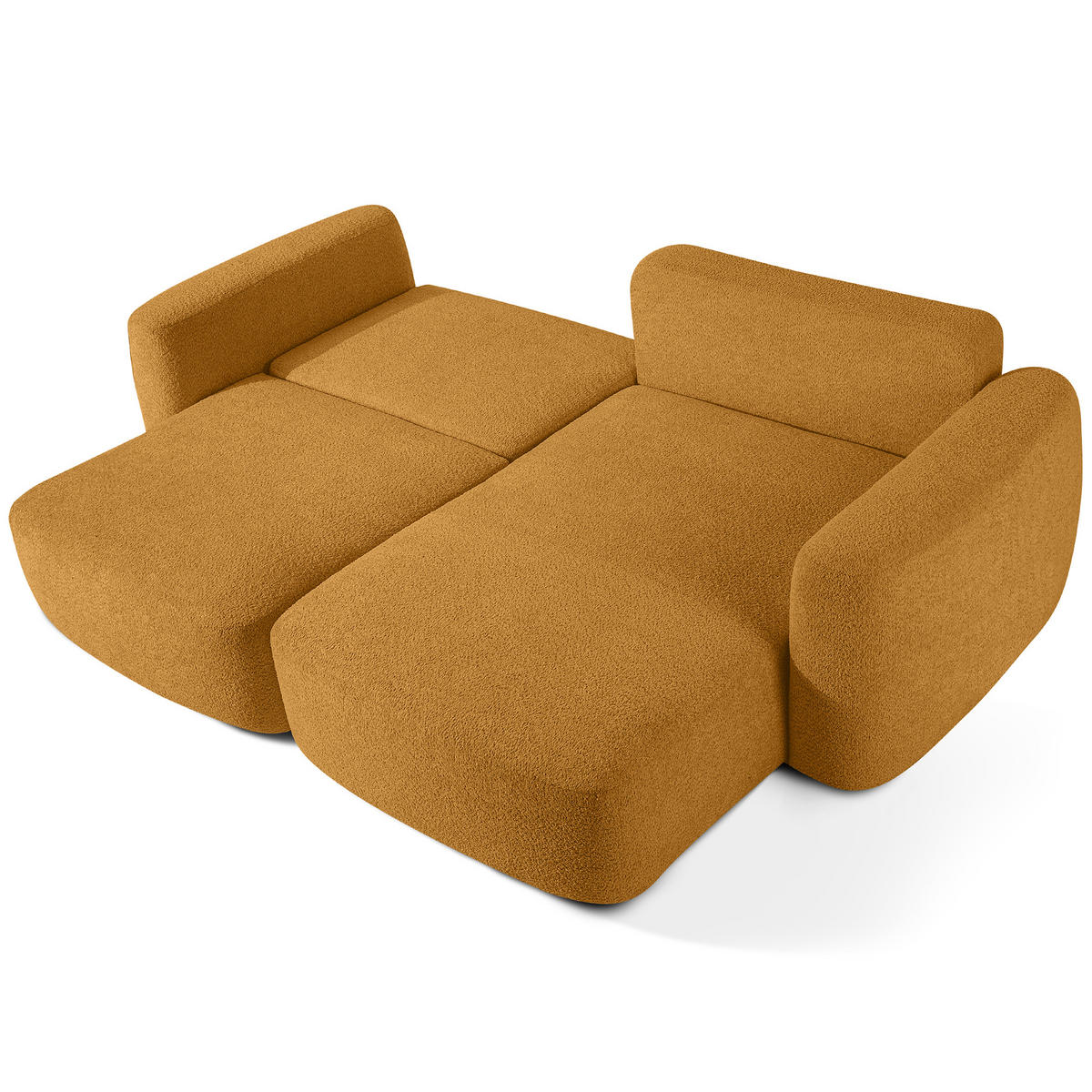 ECKSOFA rechts ELOSA - Honig, Holz/Textil (245/165cm) - KONSIMO®