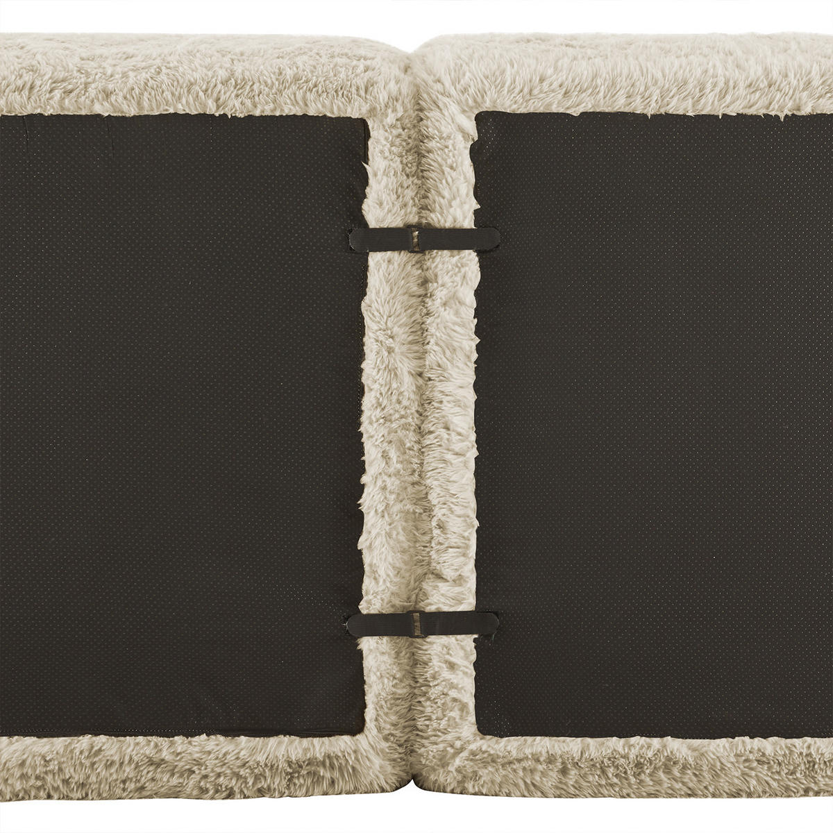 COUCHTISCH mit Stauraum, Holzwerkstoff und Rattan, Braun - Beige, Textil (291/104/73cm) - Meubles Cosy