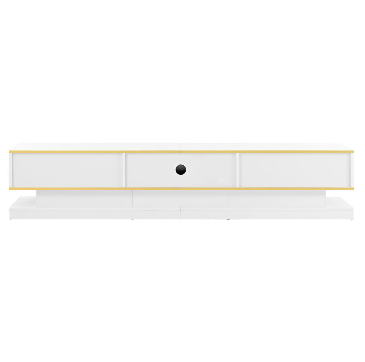 TV-LOWBOARD 200/40/40 cm mit 3 Schubladen & Push-to-Open - Weiß, Holzwerkstoff (200/40/40cm) - BEAOK