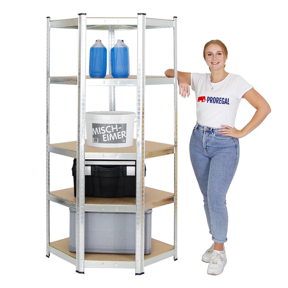 ECKREGAL Ragnar 180x70x40 cm Fachlast 175 kg Verzinkt - Silberfarben, Metall (70/180/40cm) - PROREGAL