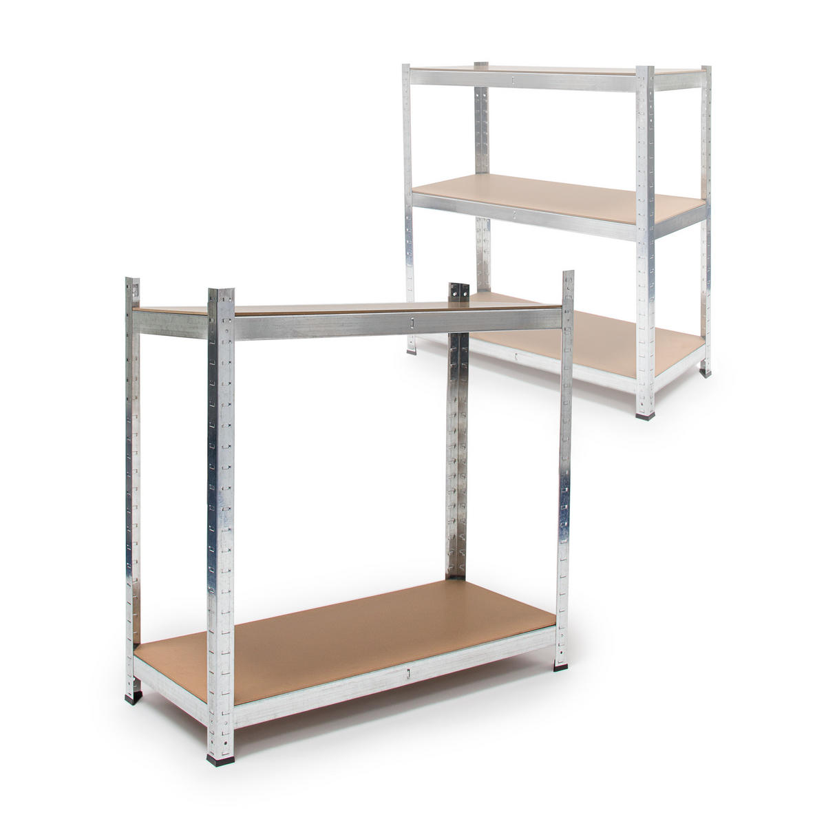 SCHWERLASTREGAL - Multicolor, Holzwerkstoff/Metall (90/180/40cm) - Relaxdays