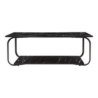 COUCHTISCH Kolta 120/60/43 cm - Schwarz, Holzwerkstoff/Metall (60/120/43cm) - [en.casa]