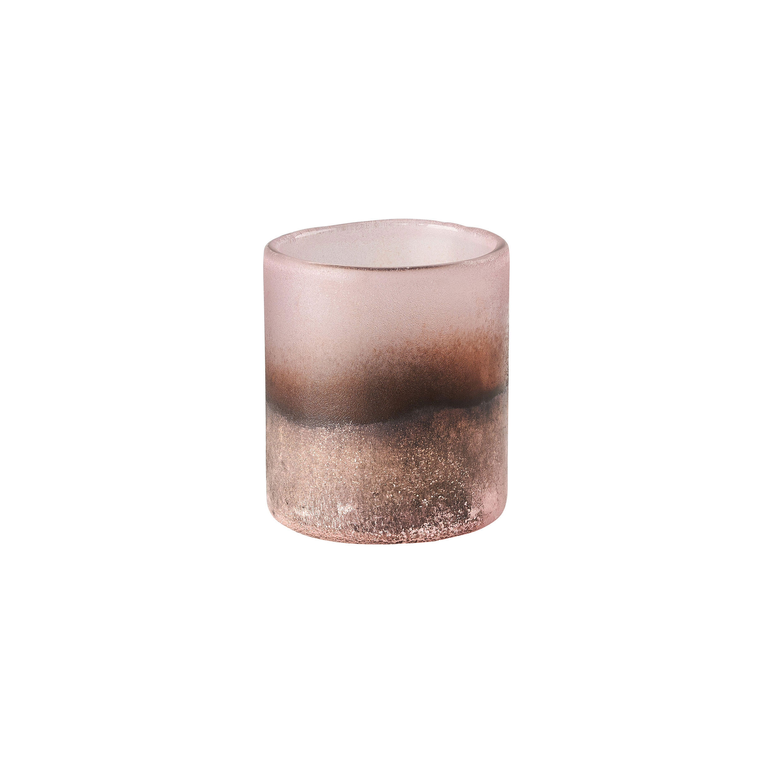 WINDLICHT Melange, Glas, Sodabeschichtung, Rosa, H 8 cm - Rosa, Glas (7/8/7cm) - Gift Company