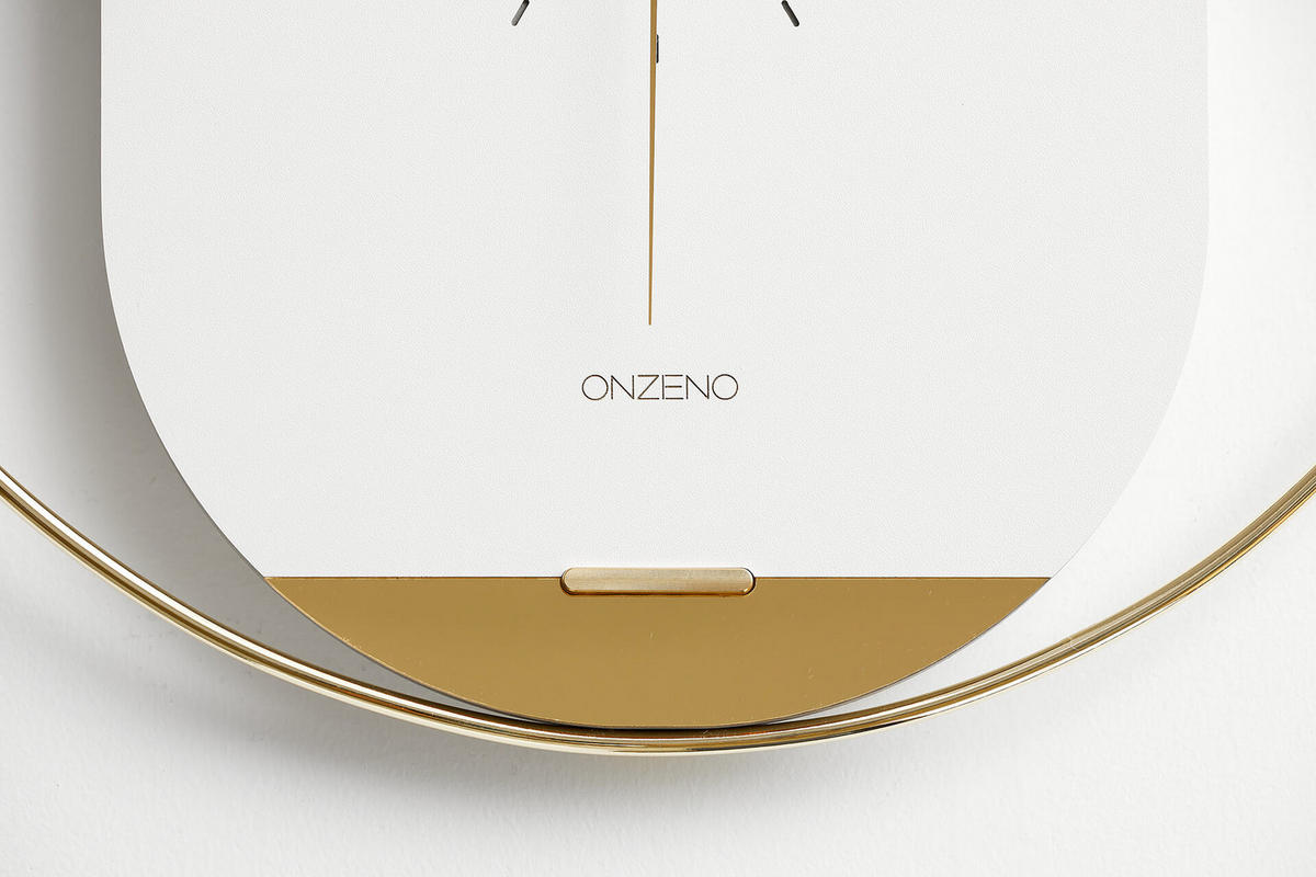 WANDUHR Design Weiß 46/51 cm - Weiß, Holzwerkstoff/Metall (1.45/50.8/2cm) - ONZENO