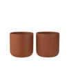 BLUMENTOPF GEN - Keramik - Braun - XL - 2er Set - Ø 20,5 cm - Braun, Keramik (20.5/20cm) - J-Line