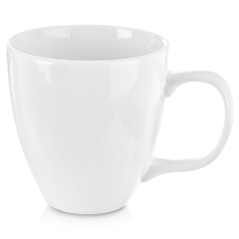 MONA PORZELLANBECHER, Porzellan, weiß, 400 ml - Transparent, Keramik (0.4L) - Orion 