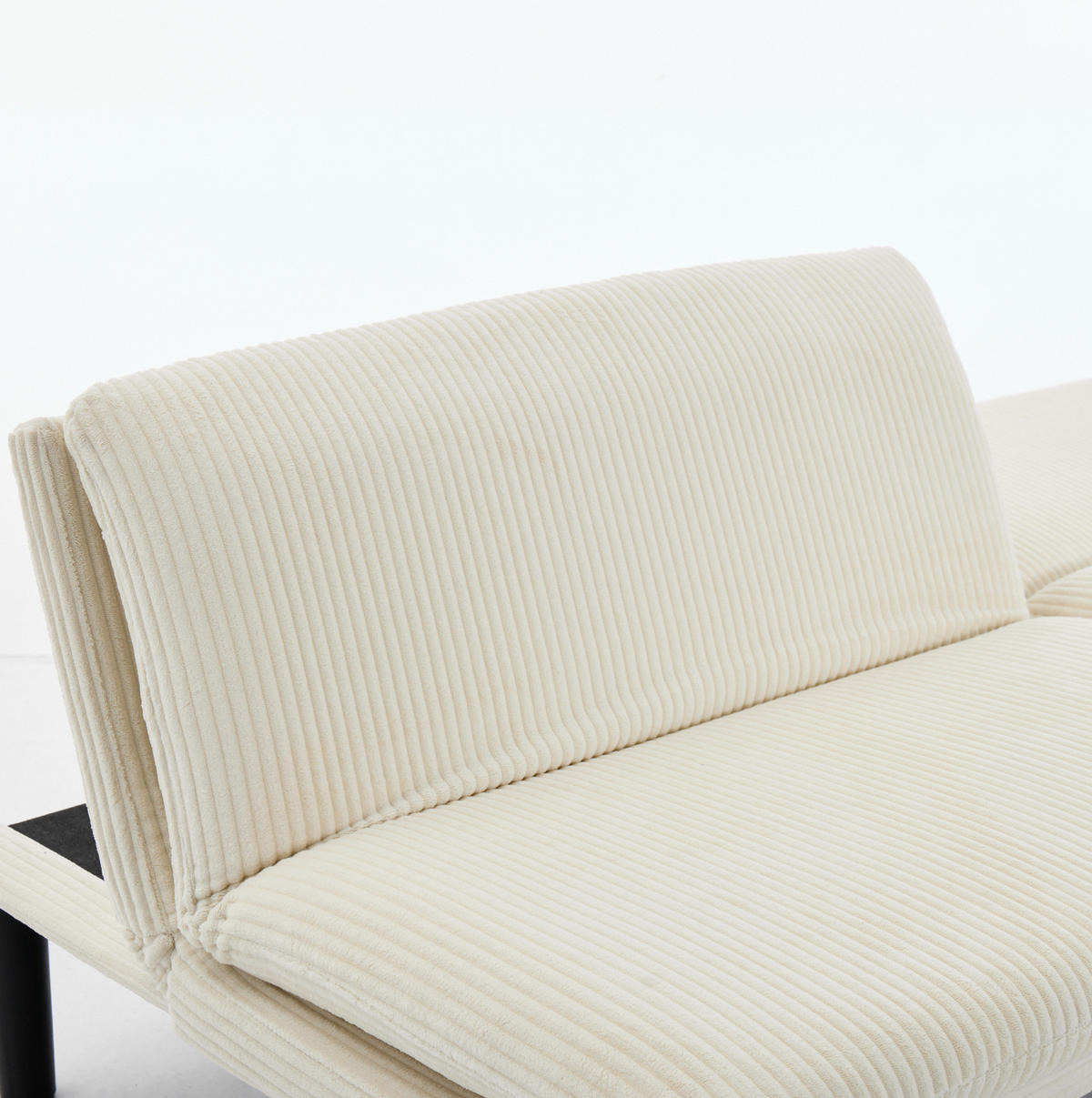 2-SITZER-SOFA aus Samt und Holz in Beige mit 3-Stufen-Rückenlehne - Beige, Textil (84/67/167cm) - Modfu