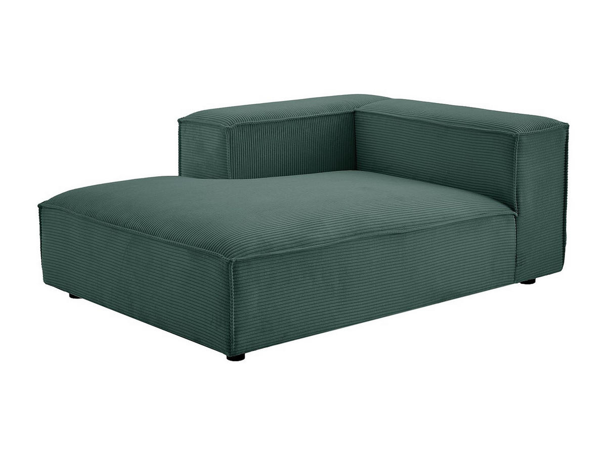 RECAMIERE ohne Schlaffunktion - 1 Person - samt - grün Ruzolo - Grün, Textil (120/67/169cm) - Vente-Unique