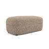 POUF Strukturstoff Stoff Beige - Blau/Beige, Kunststoff/Textil (92/40/48cm) - Makamii