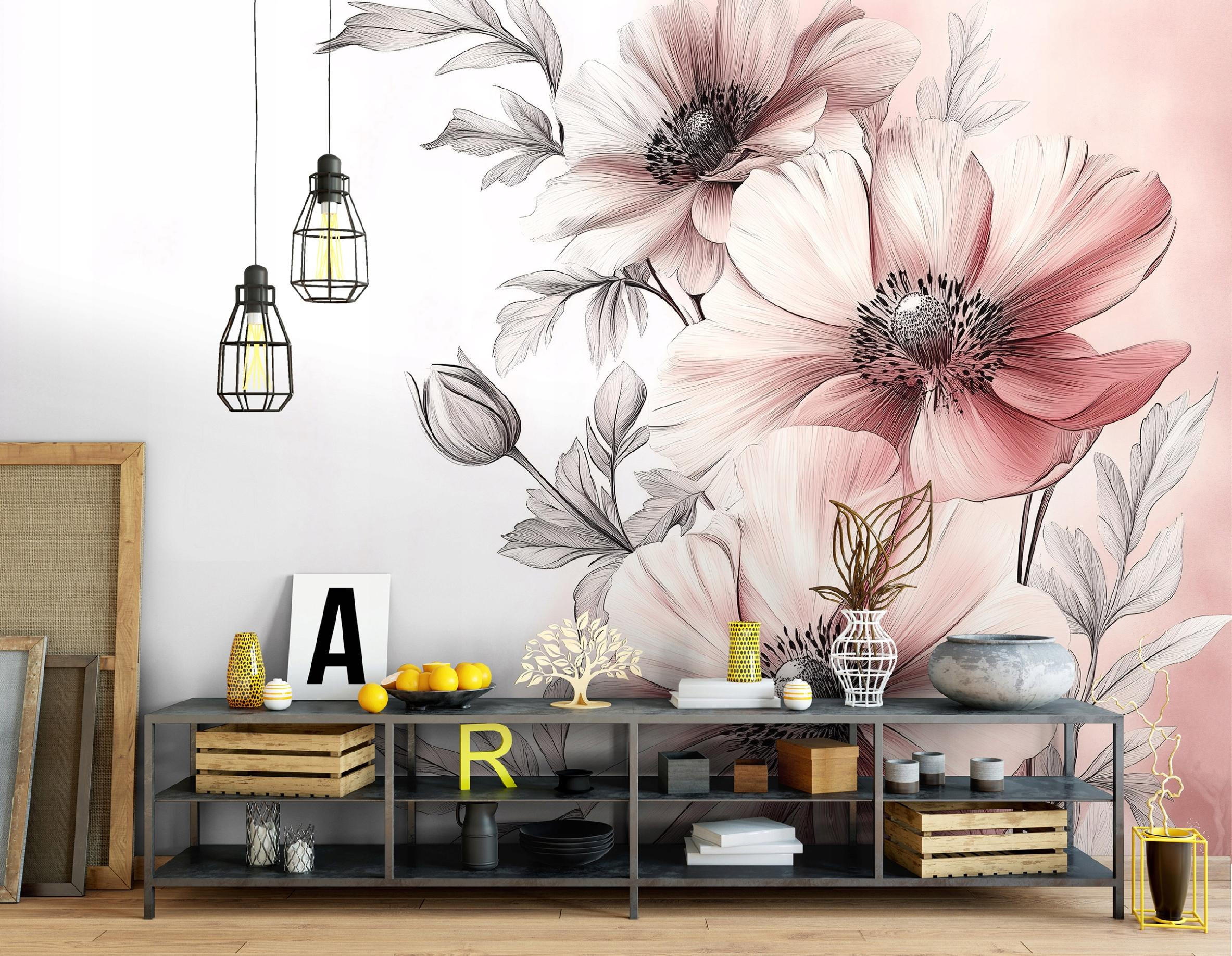 FOTOTAPETE Blumen Natur Vlies Tapete Wohnzimmer 350x250 - Multicolor, Papier (350/250cm) - Wallarena