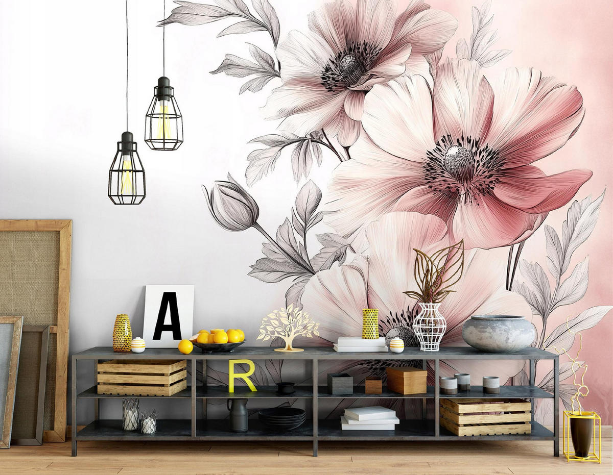 FOTOTAPETE Blumen Natur Vlies Tapete Wohnzimmer 250x175 - Multicolor, Papier (250/175cm) - Wallarena