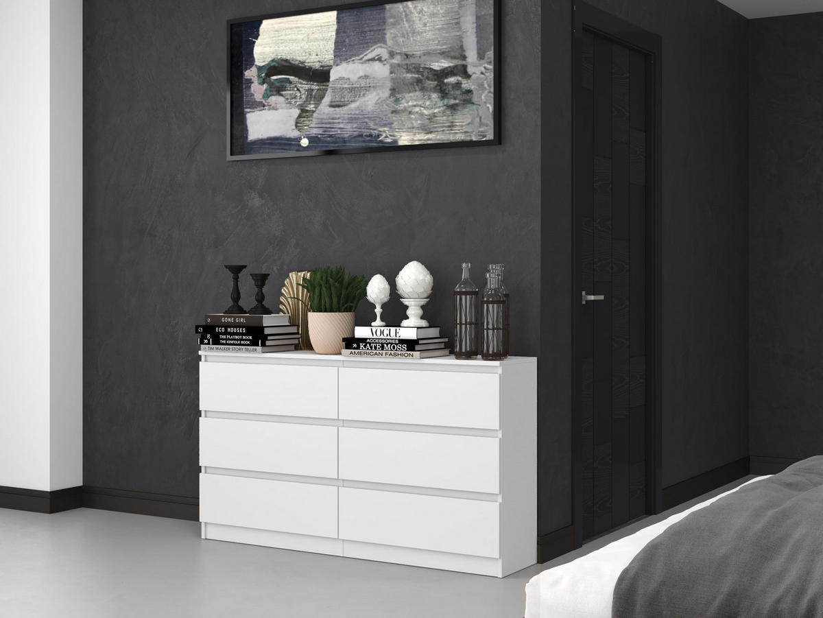 KOMMODE MALWA M6 140 - WEISS - Weiß, Holzwerkstoff (138/75/40cm) - CDF