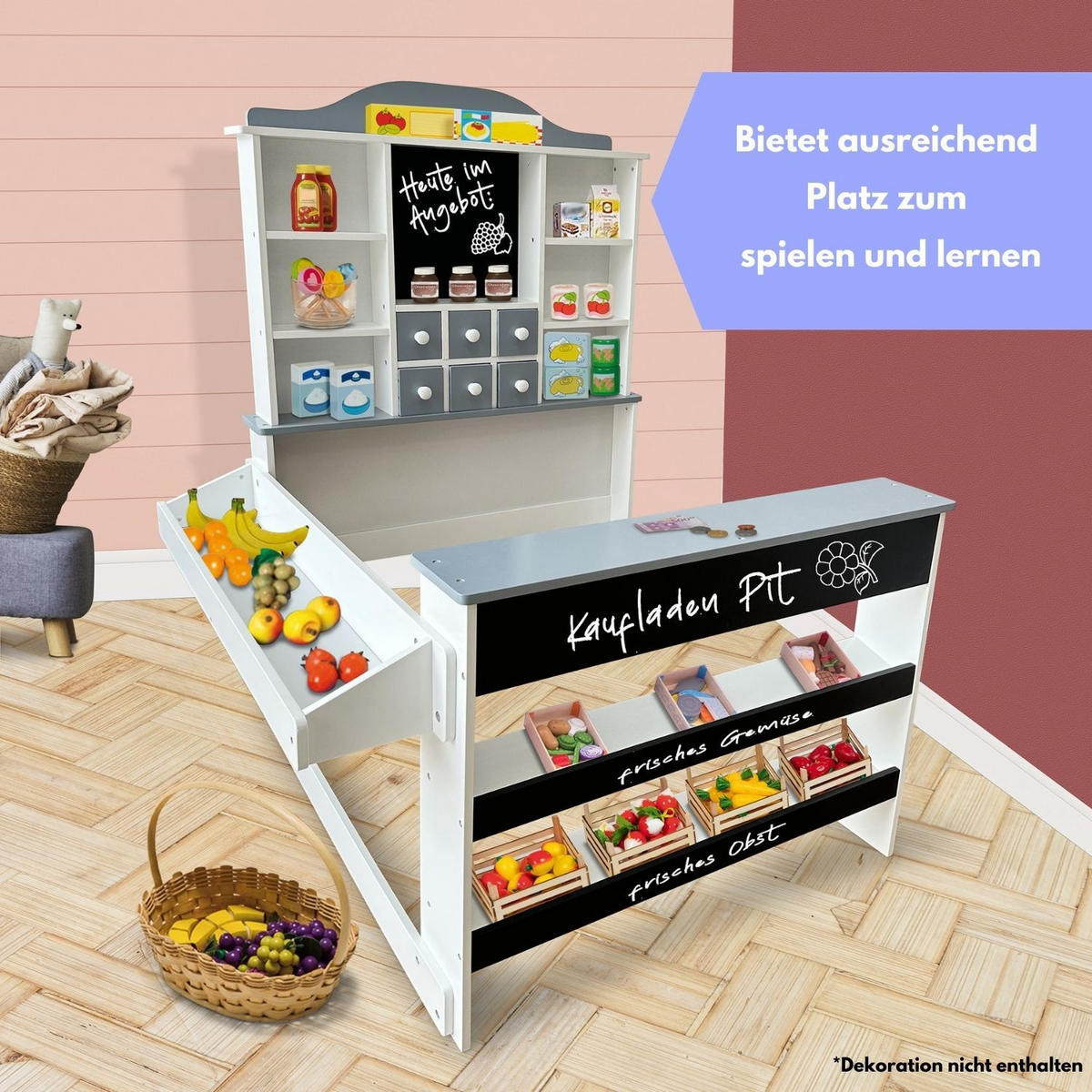 KAUFLADEN PIT in Grau Holz - Grau, Holzwerkstoff (93/120/96cm) - Coemo