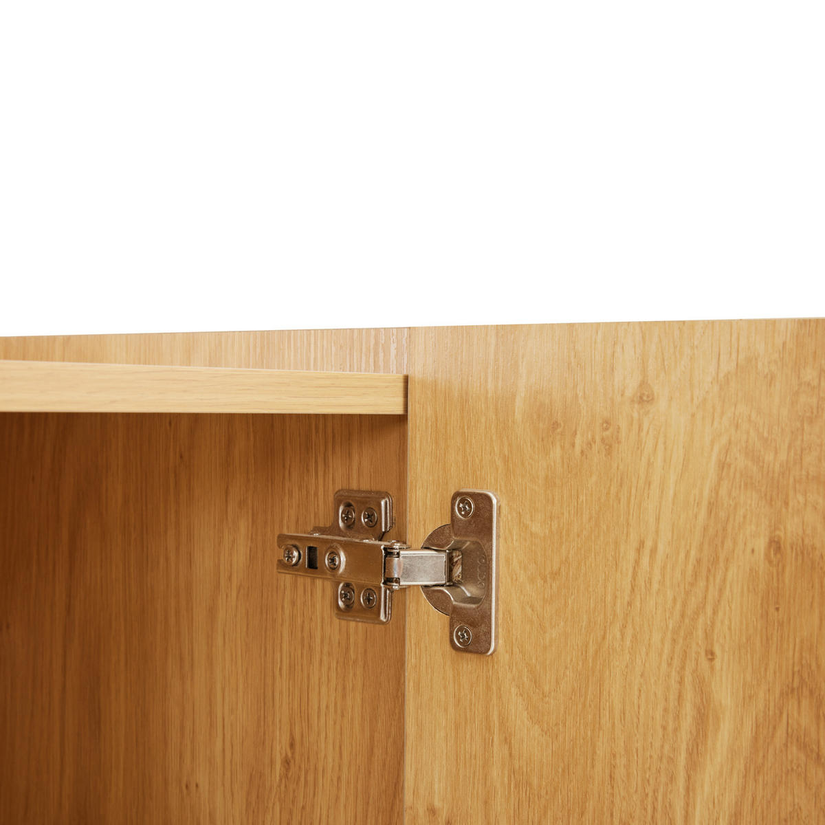 SIDEBOARD in Naturfarben Kommode mit 4 Türen Metall Inlay Kommode Anrichte für Wohnzimmer Flur ,B160/T40/H78cm - Schwarz/Naturfarben, Holzwerkstoff/Metall (160/78/40cm) - STILVORA