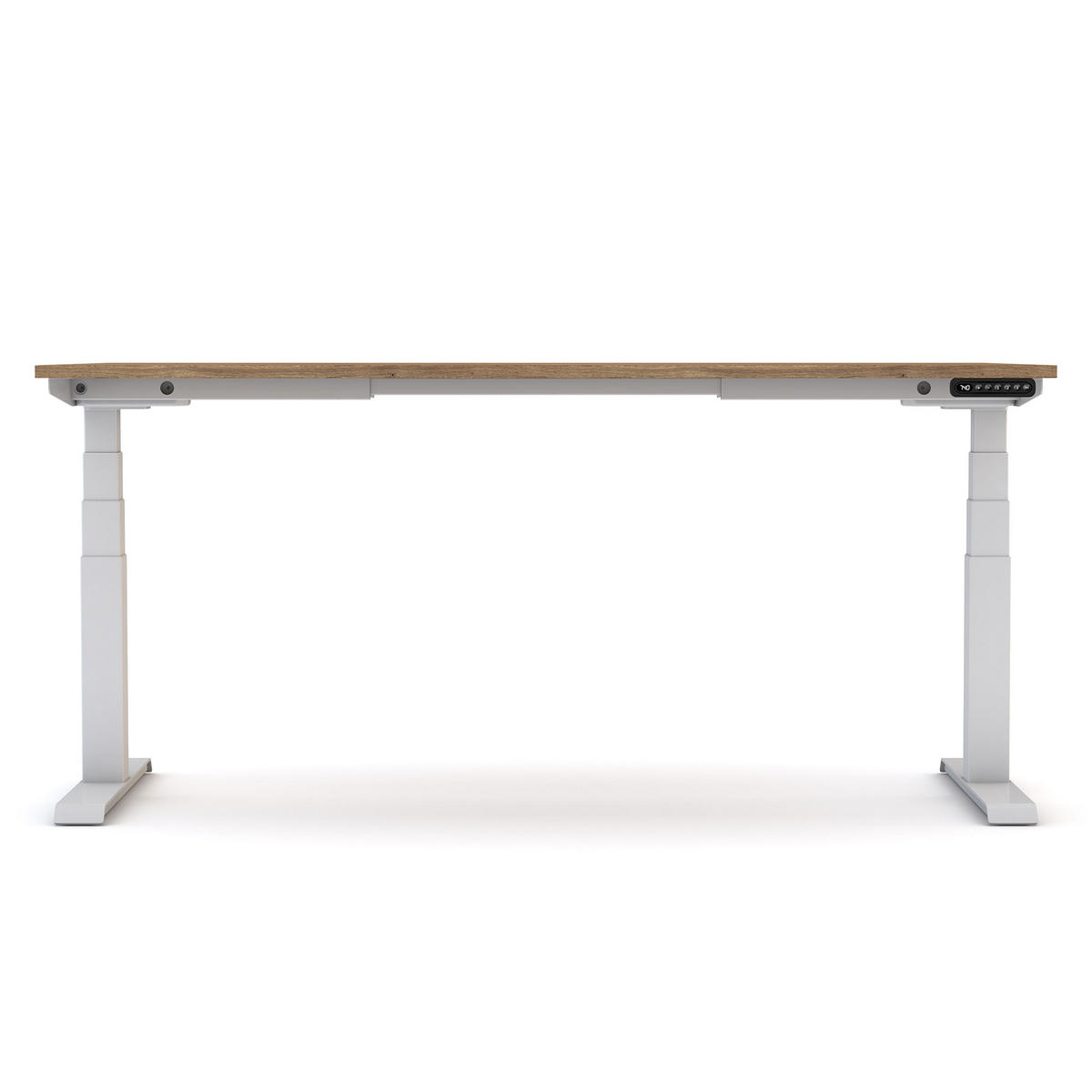 SCHREIBTISCH Elektrisch höhenverstellbarer Kinderschreibtisch JUNIOR Eiche Tabak Signalweiß 120/80/52.5-121cm - Eiche Wotan/Weiß, Holzwerkstoff/Metall (80/120/121cm) - ASSMANN