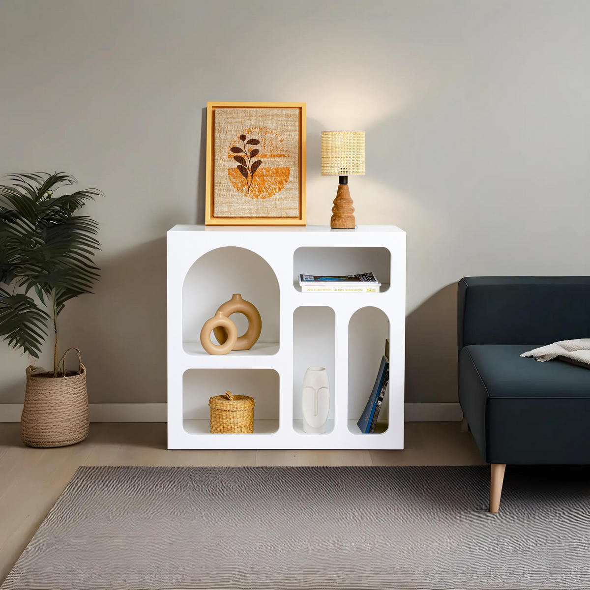 BUFFETSCHRANK lessa weiss - Weiß, Holz (37/74/80cm) - Habitat Garten