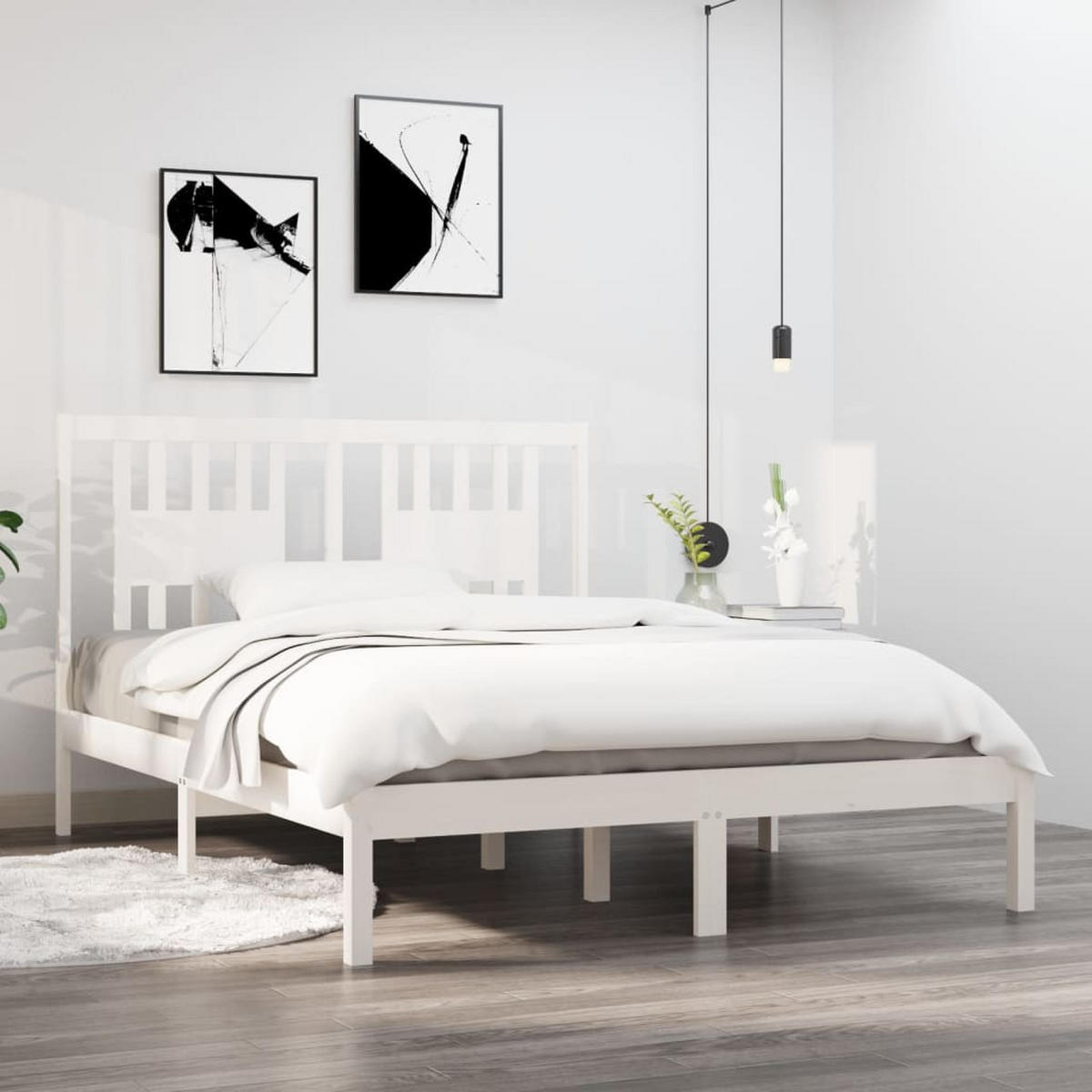BETT Koser 146/195.5 cm - Weiß, Holz (140/190cm) - Nettlife