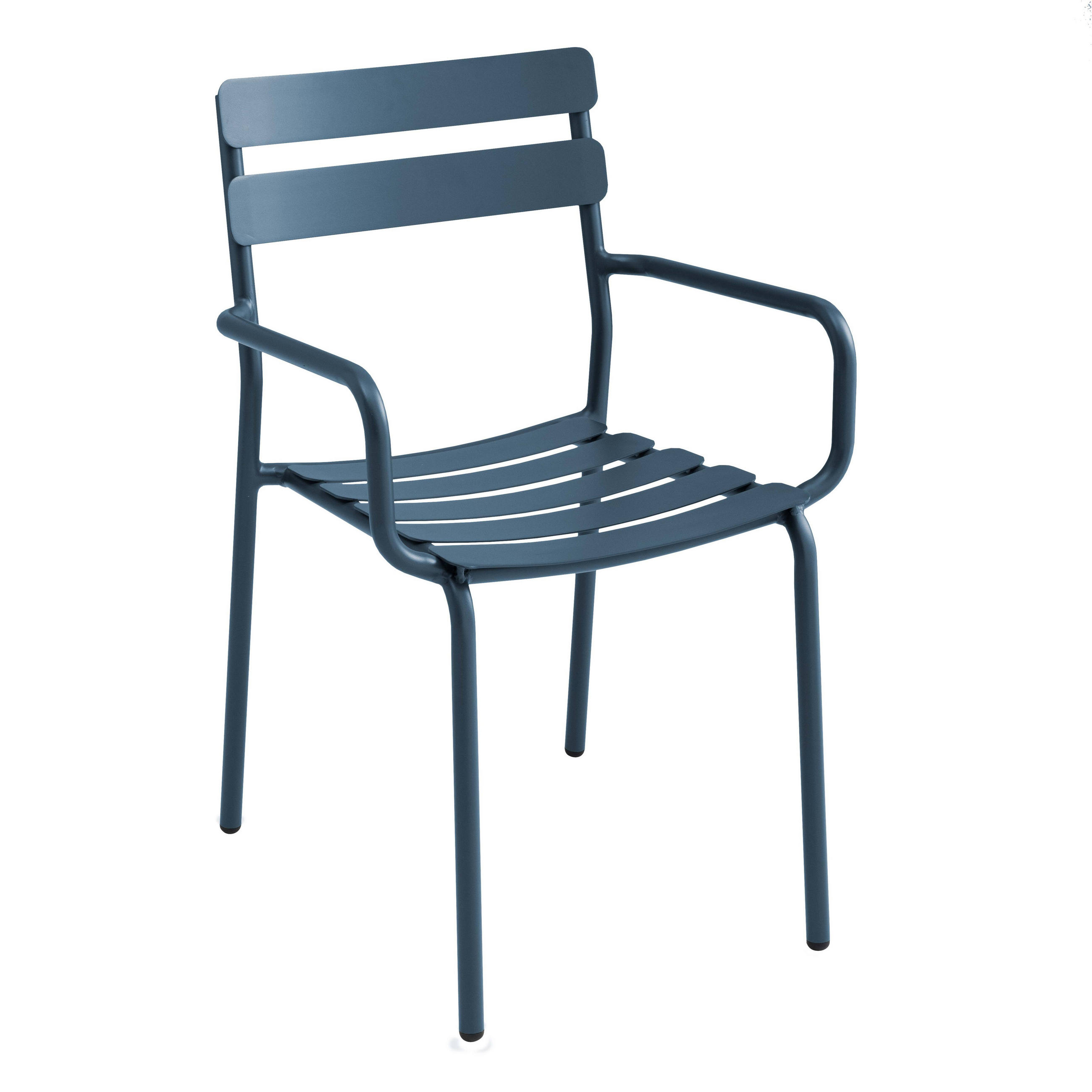 GARTENSTUHL aus Aluminium, Dunkelblau - Blau, Metall (46/84/55cm) - Oviala