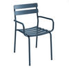 GARTENSTUHL aus Aluminium, Dunkelblau - Blau, Metall (46/84/55cm) - Oviala