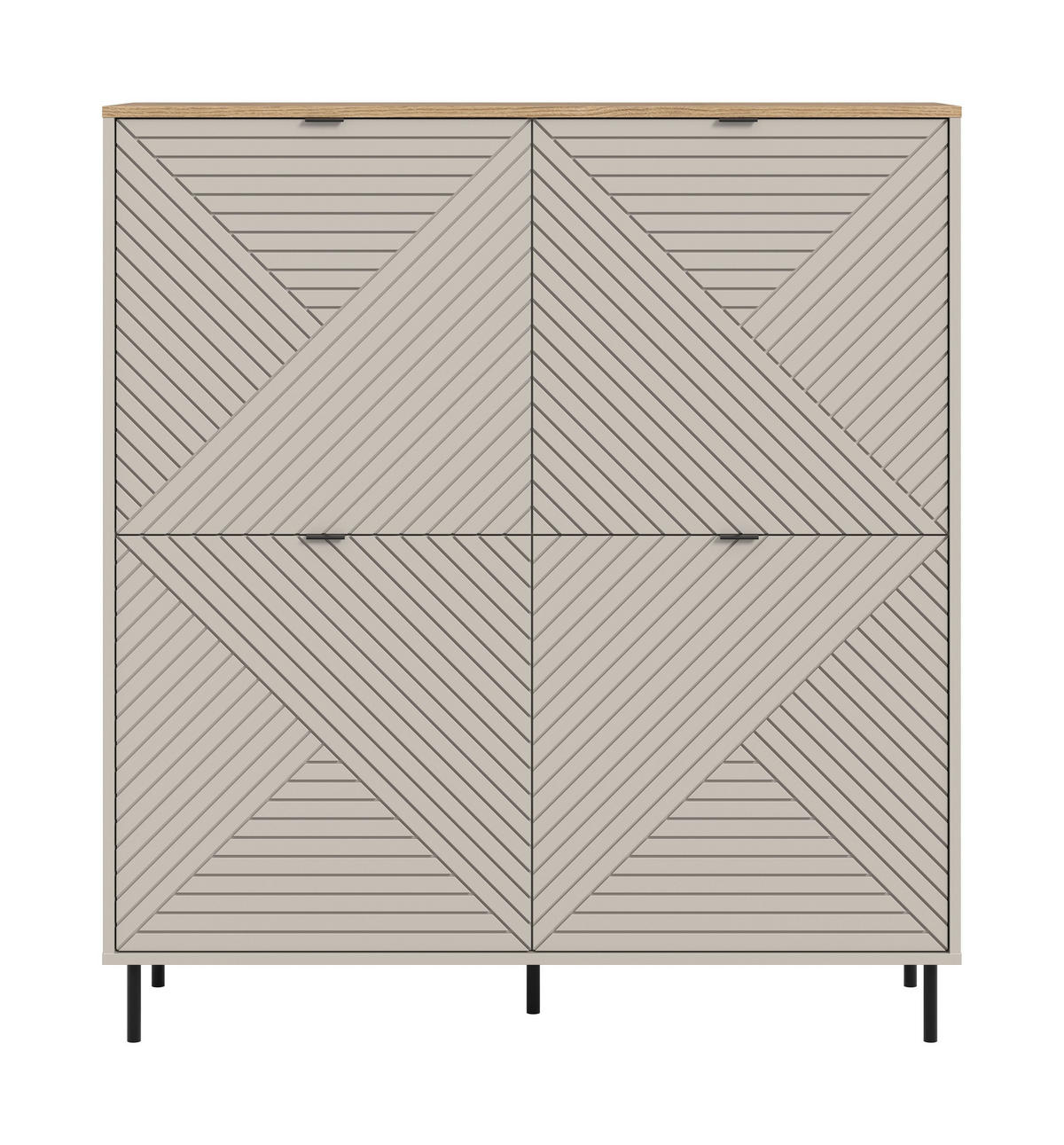 HIGHBOARD CAMPUS (B/H/T: ca. 124/135/40 cm) in Kaschmir/Kaschmir - Kaschmir, Holzwerkstoff (124/135/40cm)