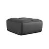 POUF Kunstleder Grau - Schwarz/Grau, Leder/Kunststoff (80/43/93cm) - Makamii