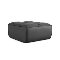 POUF Kunstleder Grau - Schwarz/Grau, Leder/Kunststoff (80/43/93cm) - Makamii