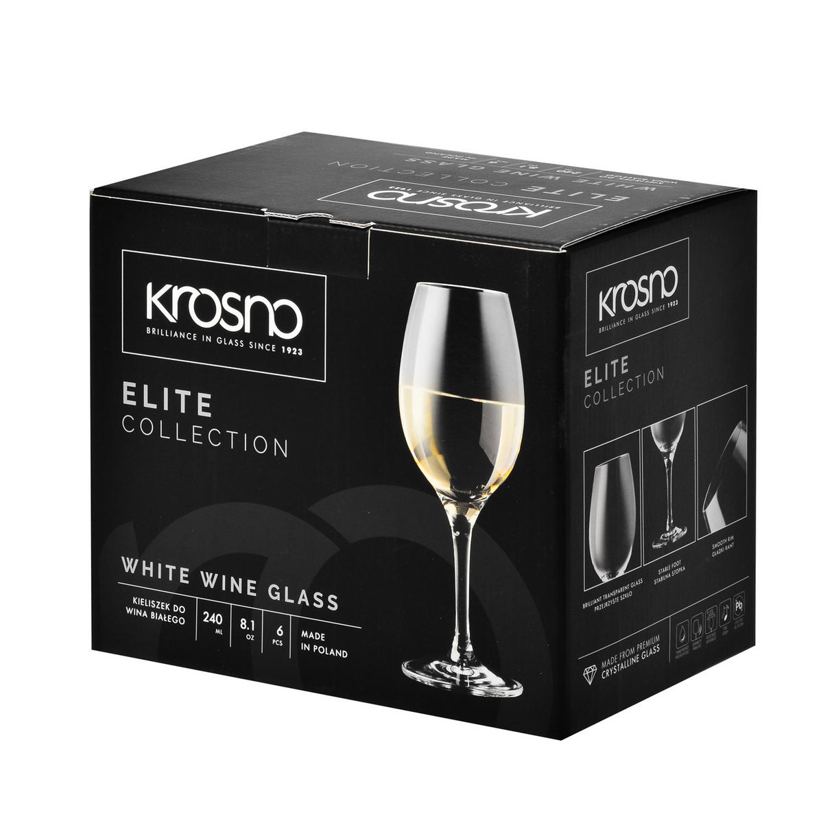 WEINGLÄSER, 6er-Set, 240 ml - Transparent, Glas (0.24L) - Krosno Glass