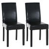 ESSZIMMERSTUHL Ines, 2er Set Kunstleder, Gestell Holz Schwarz Braun - Schwarz/Braun, Holz/Textil (41/91/47cm) - TPFLiving