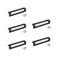 MÖBELGRIFFE Cleveland, L144mm, 128mm Achsenabstand, Zamak, Schwarz lackiert 5er-set - Schwarz, Kunststoff (2.5/3/14.4cm) - EMUCA