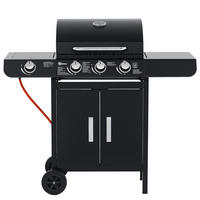 GASGRILL DE-10328 3 Hauptbrenner + Seitenbrenner Schwarz - Schwarz, Metall (50/100/110cm) - ComfortXL