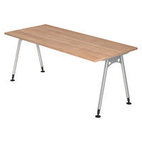 SCHREIBTISCH Serie-A 80/180/72 cm in Nussbaumfarben - Nussbaumfarben, Holzwerkstoff (80/180/72cm) - bümö