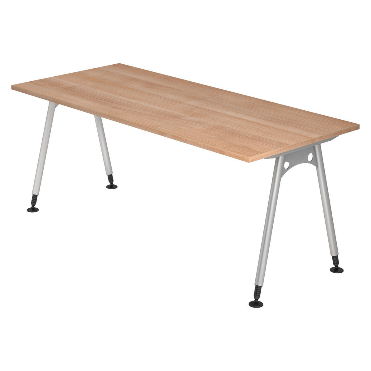 SCHREIBTISCH Serie-A 80/180/72 cm in Nussbaumfarben - Nussbaumfarben, Holzwerkstoff (80/180/72cm) - bümö
