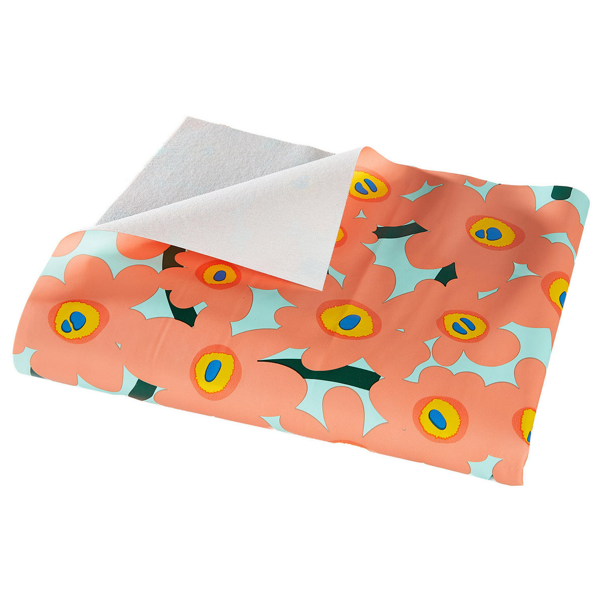 TISCHDECKE Waterproof 130x160 cm - Orange/Grün, Textil (200/140cm) - Butlers