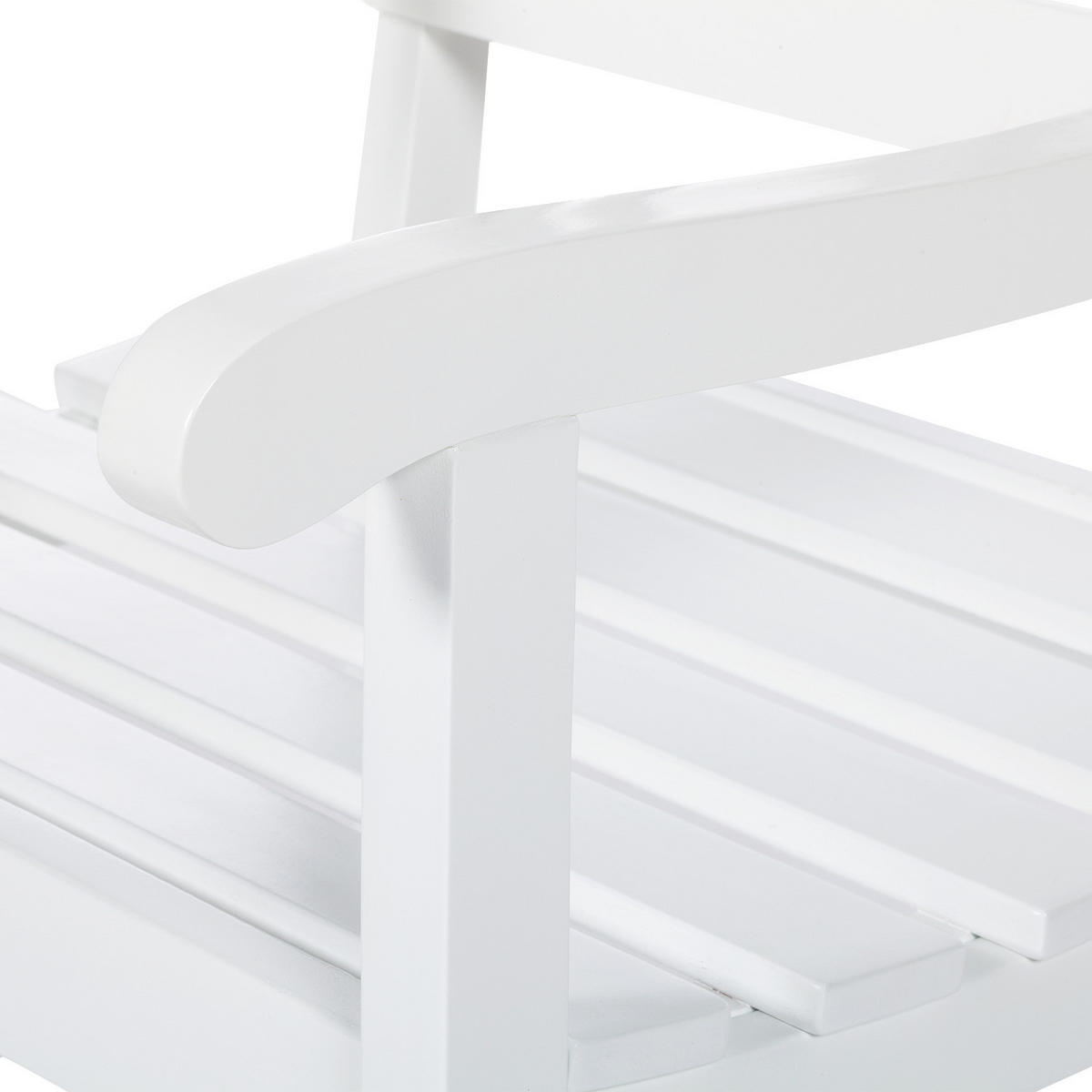 GARTENSTUHL - Akazie massiv - Weiß, Holz (65/88/60cm) - home24