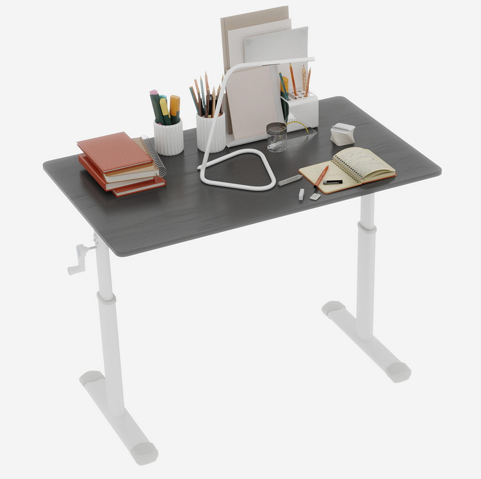 Meubliv Schreibtisch Grau 60x90x100 cm