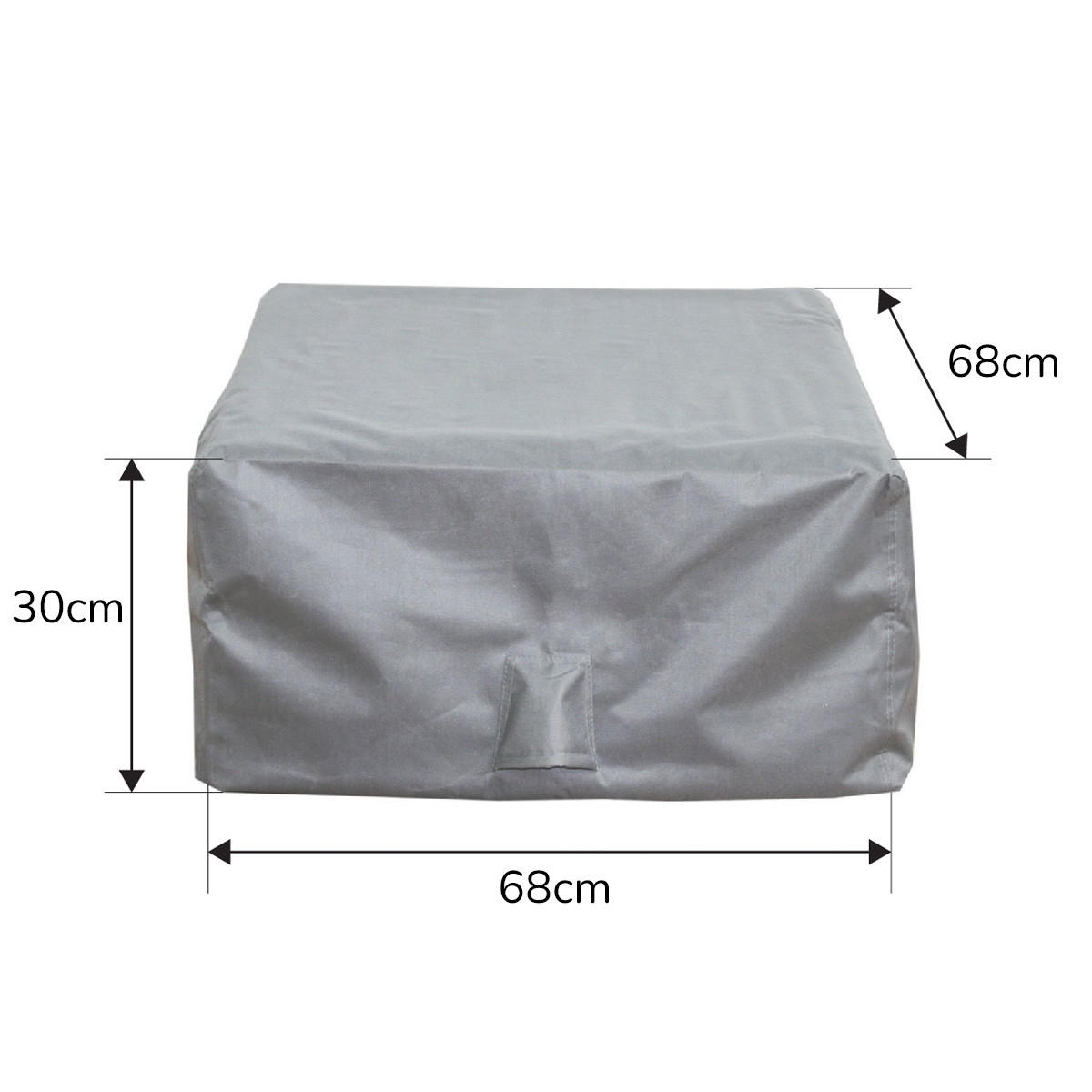 SCHUTZHÜLLE Abdeckung Garten-Lounge Tisch/Hocker B 68 x T 68 x H 30cm - Grau, Textil (68/30/68cm) - Supellex