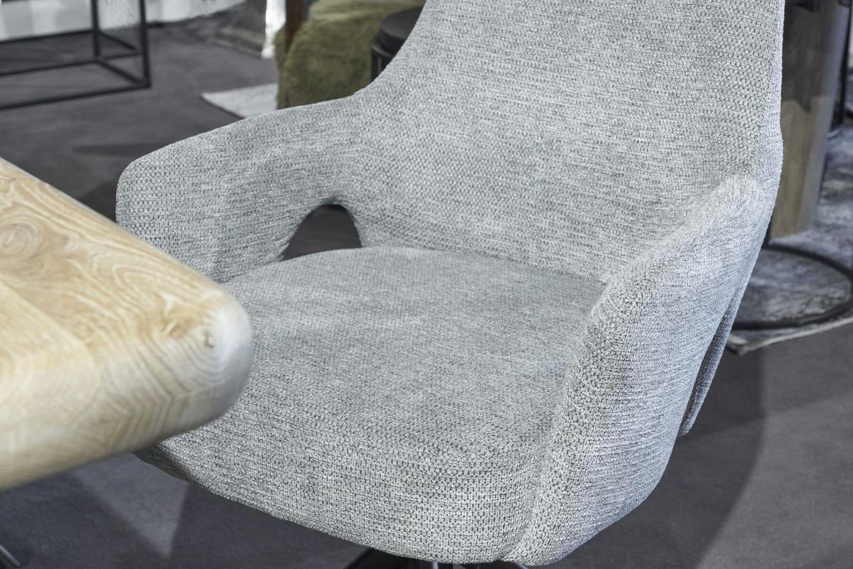ESSZIMMERSTUHL Merlin, Webstoff, Grau - Grau, Textil (61/87/58cm) - dasmöbelwerk