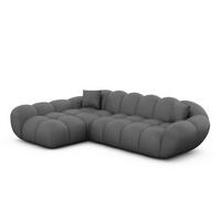 ECKSOFA Liva Dunkelgrau Kunstleder L-Form Links - Dunkelgrau, Kunststoff (265/160cm) - VAROYAL