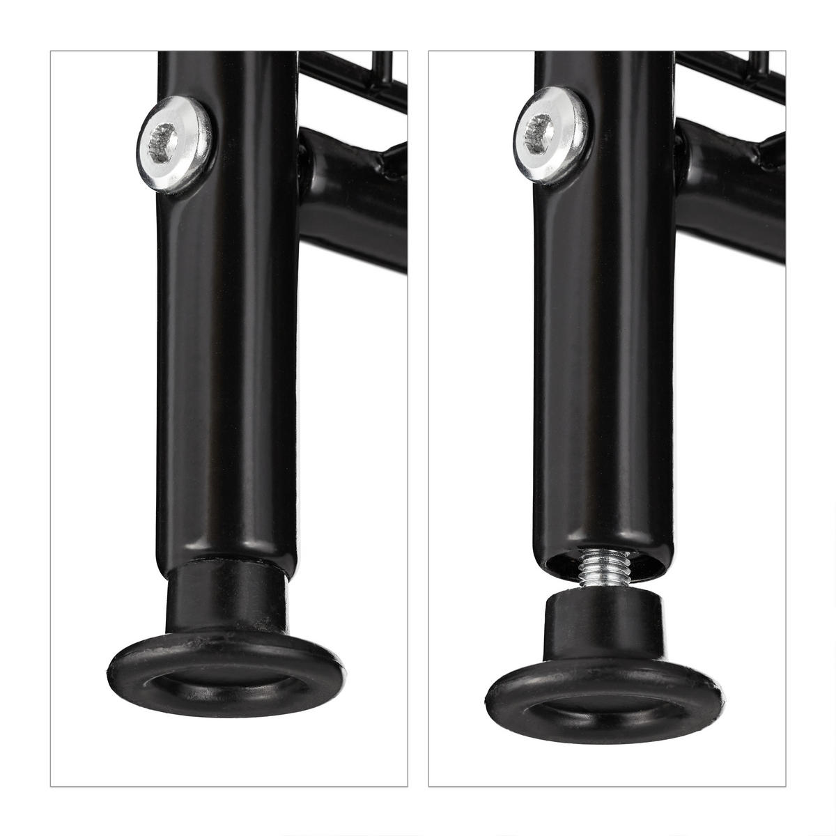 KÜCHENREGAL - Schwarz, Holzwerkstoff/Metall (40/121.5/30cm) - Relaxdays