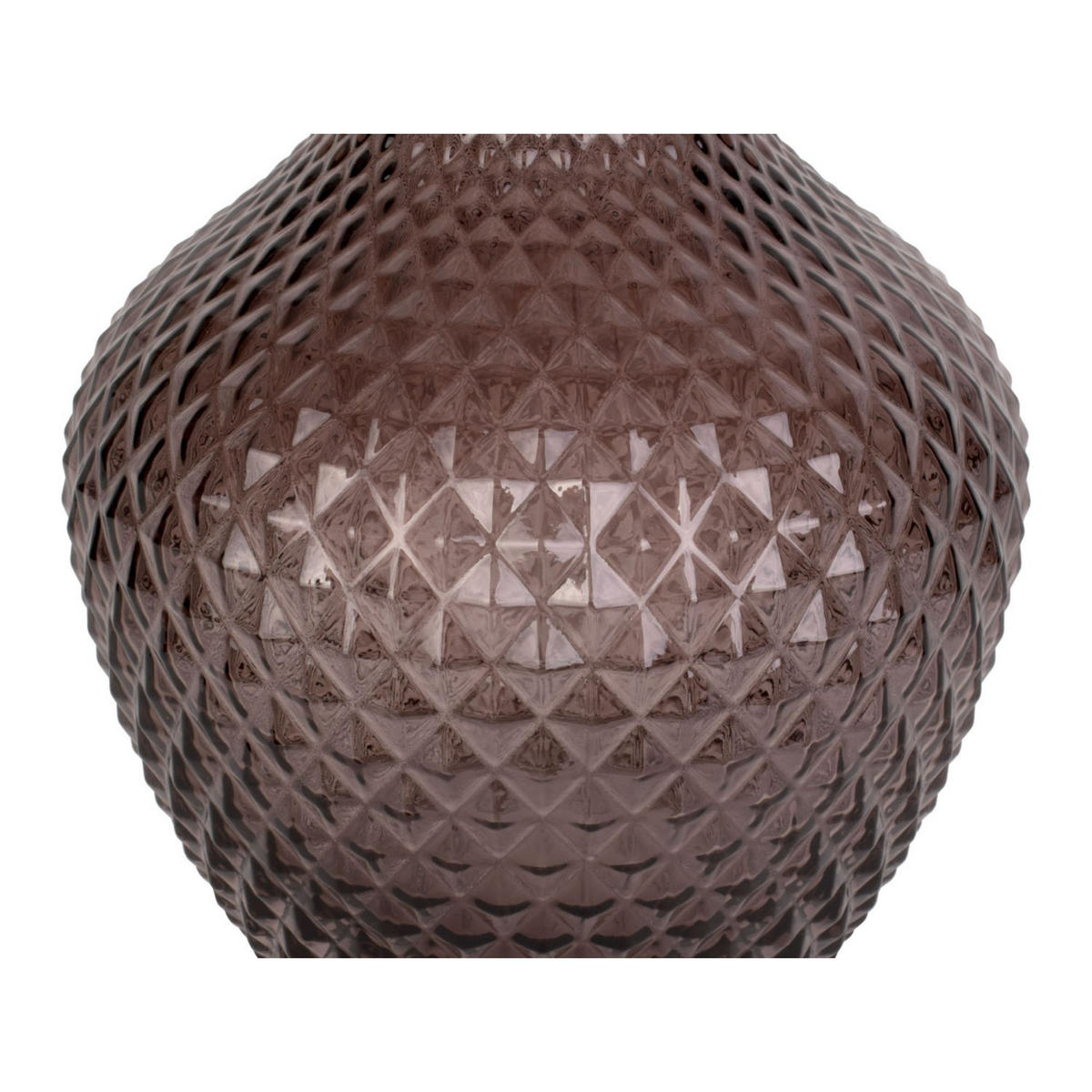 VASE Delight 18/18/20 cm - Braun, Glas (18/20cm) - Present Time