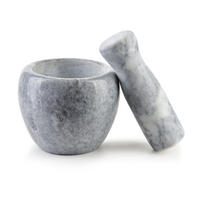 MÖRSER Modern Kitchen Grau 9/9/8.5 cm Stein - Hellgrau, Stein (9/8.5/9cm) - Mondex